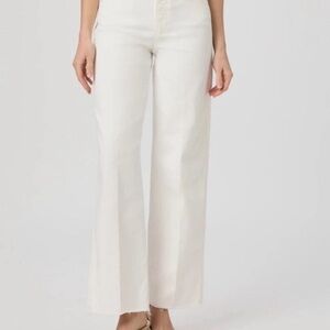 Paige Anessa High-Waist Wide Leg Jeans - Off White